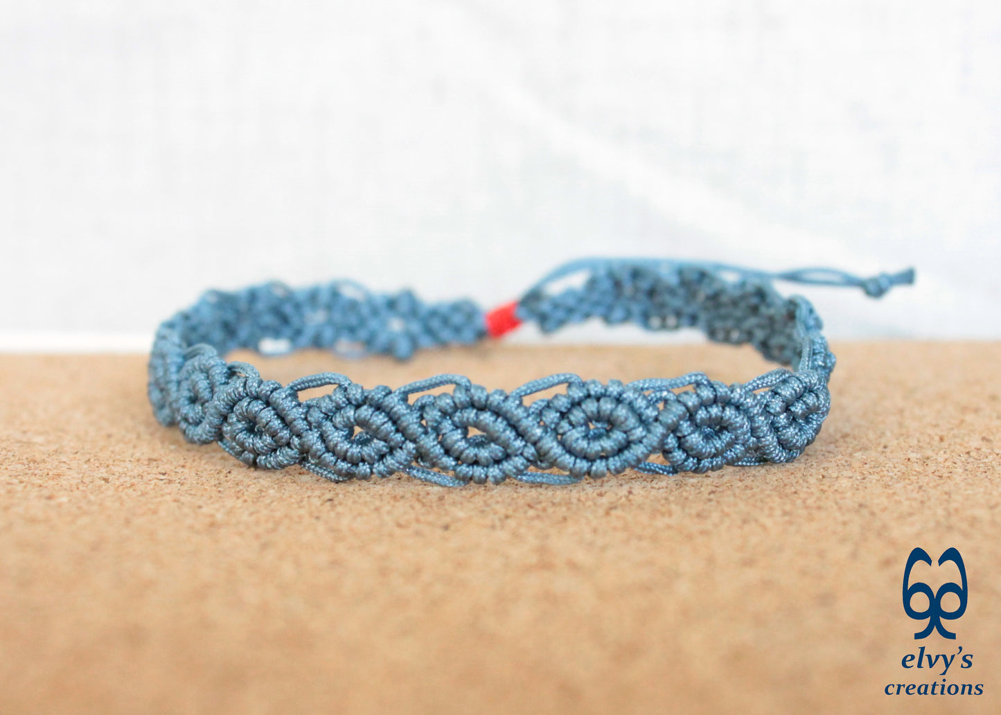 Handmade Macrame Bracelet,Woven Adjustable Cuff, Unique Birthday Gift for Women or Men