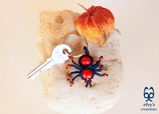 Handmade Macrame Key Chain, Halloween Gift, Small Unique Gift for Woman and Man