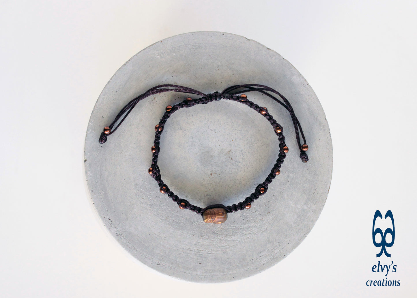 Handmade Macrame Bracelet, Gemstone Beaded Cuff, Unique Birthday Gift for Women and Men