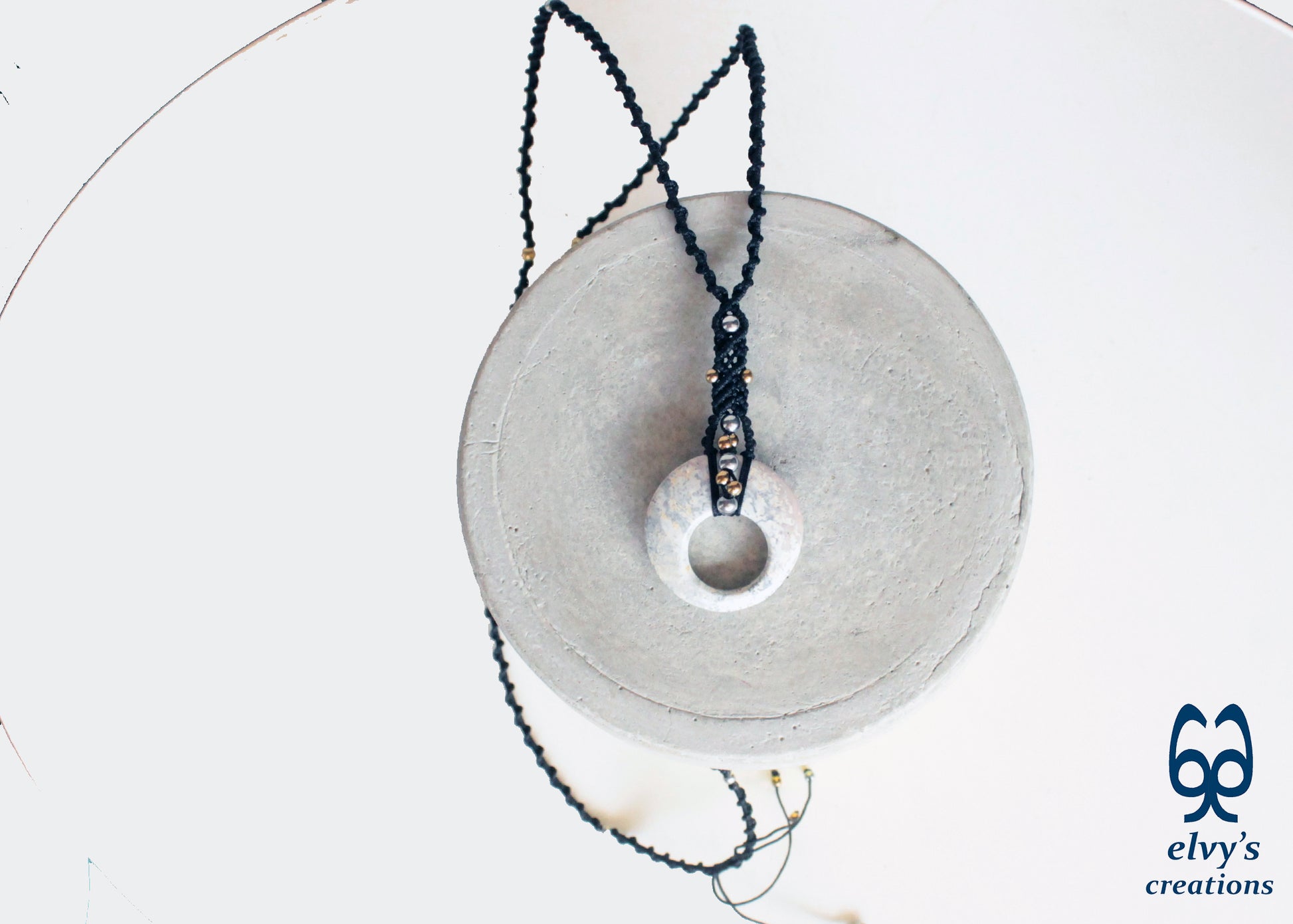 Handmade Macrame Necklace, Beaded Macrame Choker, Unique Birthday Gift for Women and Men